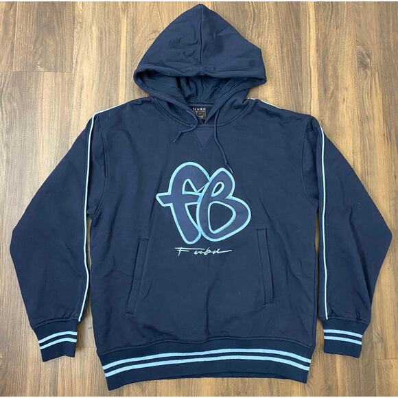 VTG Y2K Fubu The Collection stitched center logo graphic pullover